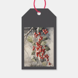 Etiqueta Para Presente Berries de inverno