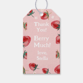 Etiqueta Para Presente Berry Birthday Strawberry Obrigado Por
