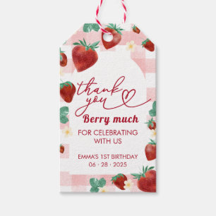 Etiqueta Para Presente Berry First Birthday Girl primeiro aniversario Str