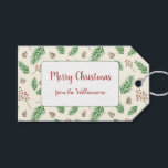 Etiqueta Para Presente Berry Pinecone Winter Floral Christmas<br><div class="desc">Feliz Natal e Felizes Férias! Essas etiquetas de presentes apresentam um design floral de inverno com galhos verdes,  pinecones e bagas. Personalize com seu cartões de natal e nomes preferidos. Um toque personalizado para adicionar a todos os seus presentes para a temporada.</div>