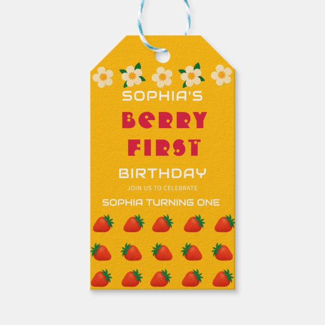 Etiqueta Para Presente Berry Sweet Party (Frente)