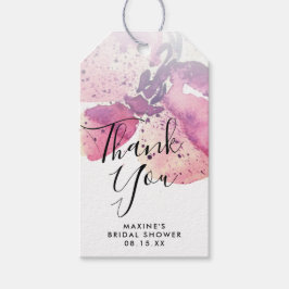 Etiqueta Para Presente Berry Watercolor Orchid Personalizada Obrigado