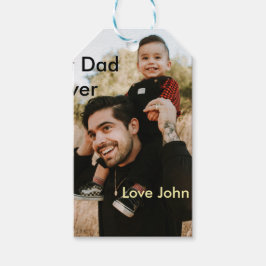 Etiqueta Para Presente Best dad ever father's dad gift photo name simple 