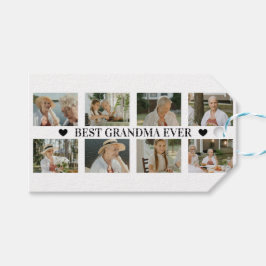 Etiqueta Para Presente Best Grandma Ever Photo Collage – Gift with Hearts