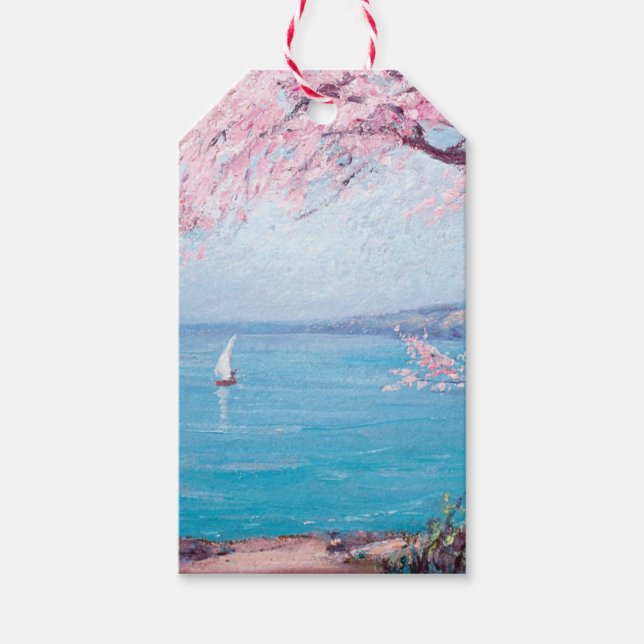 Etiqueta Para Presente Biarritz Beach (por Kimon Loghi) (Frente)