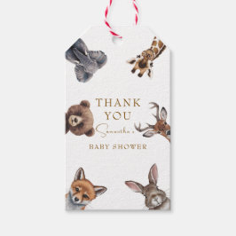 Etiqueta Para Presente Bichos de floresta adoráveis favores ao chá de fra