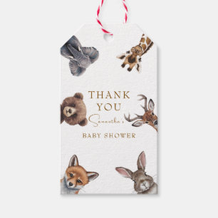 Etiqueta Para Presente Bichos de floresta adoráveis favores ao chá de fra