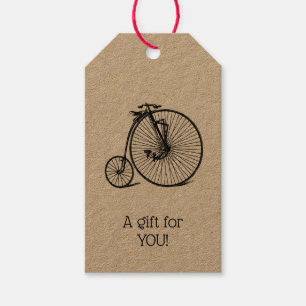 Etiqueta Para Presente Bicicleta de Viagem Velocipede Penny Farthing