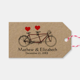 Etiqueta Para Presente Bicicleta Tandem Vintage Fofa Casamento Personaliz