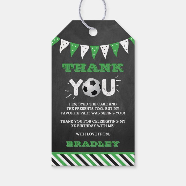 Etiqueta Para Presente Bicking O Grande | primeiro aniversario de futebol (Frente)