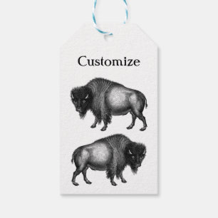 Etiqueta Para Presente Big Bison Buffalo Thunder_Cove