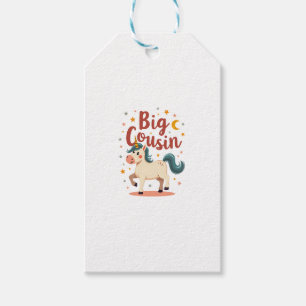 Etiqueta Para Presente Big Cousin Unicorn Vintage Típico Tipografia Para 