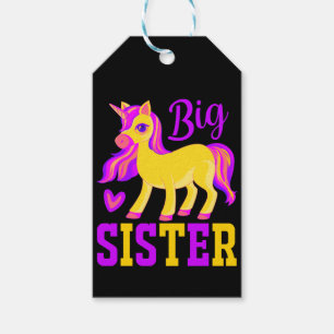 Etiqueta Para Presente Big Sister Magical Unicorn