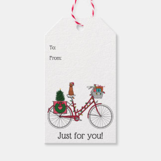 Etiqueta Para Presente Bike Red Christmas