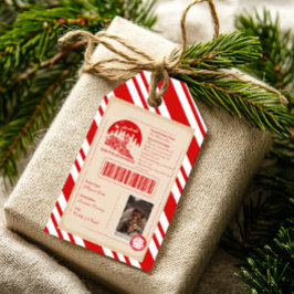 Etiqueta Para Presente Bilhete de Natal do Polar Express