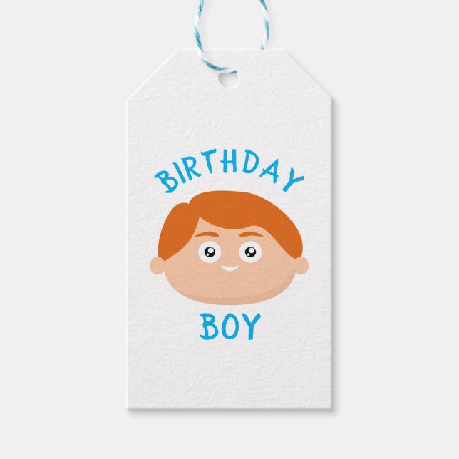 Etiqueta Para Presente Birthday Boy (Frente)