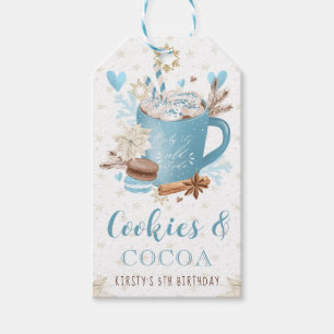 Etiqueta Para Presente Biscoitos Azuis e Festa de Aniversário de Cacau