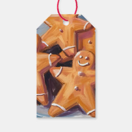Etiqueta Para Presente Biscoitos de Homem de Biscoito de gengibre | Feliz