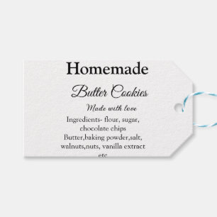 Etiqueta Para Presente Biscoitos de manteiga caseiros feitos com amor adi