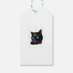 Etiqueta Para Presente Black Cat Meowgic, Bruxa de Halloween, Caneta de b