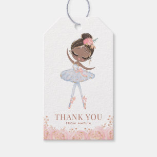 Etiqueta Para Presente Black Girl Ballerina no aniversário do vestido bra
