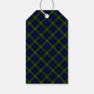 Etiqueta Para Presente Black Watch Tartan Blue Green Xadrez