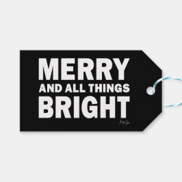 Etiqueta Para Presente Black & White Gift Tag | Merry & All Things Bright