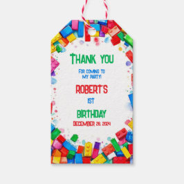 Etiqueta Para Presente Blocos de Construção Marcas de Presente de Anivers