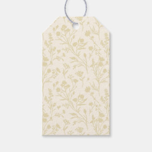 Etiqueta Para Presente Blooms Farfalhantes Trigo Dourado - Neutro