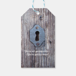 Etiqueta Para Presente Bloqueio de Vintage na Etiqueta de Presente da Por