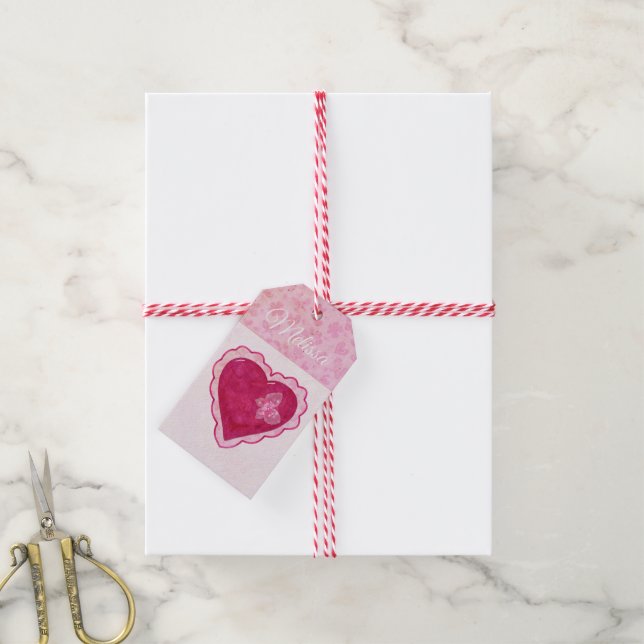 Etiqueta Para Presente Blossomas do namorados ANIVERSÁRIO Adorável (Com cordão)