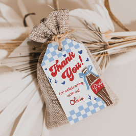 Etiqueta Para Presente Blue Bow She's Ready to Pop Baby Shower