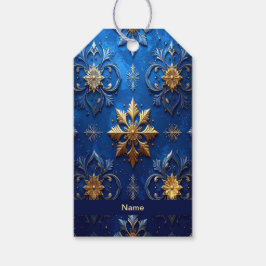 Etiqueta Para Presente Blue Decorative Holiday Gift Tag
