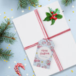 Etiqueta Para Presente Blue Gingham Vintage Red Christmas Cars<br><div class="desc">Um design de aquarela festiva com carregandos vermelhos de carro vintage coloridos de Natal em um padrão azul claro e branco de gingham. Personalize essas etiquetas de presentes alegres com seus nomes e adicione-as aos presentes de Natal.</div>