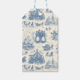 Etiqueta Para Presente Blue Winter Toile Chinoiserie