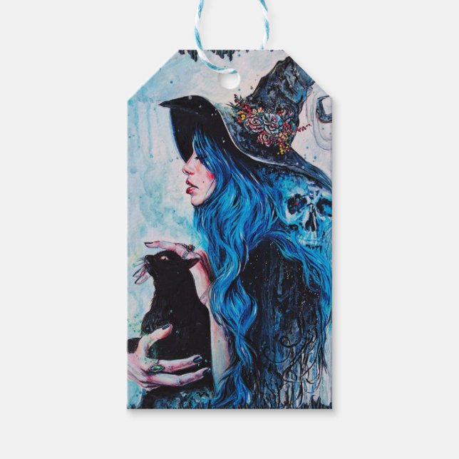 Etiqueta Para Presente Blue witch (Frente)