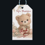 Etiqueta Para Presente blush brown bearfloral watercolour<br><div class="desc">Create a heartwarming first impression with this beautifully designed blush teddy bear baby shower invitation. Featuring an adorable watercolor bear placed at the bottom center, delicate floral accents, and a softly textured pastel balloon, this design blends elegance with sweetness. The gentle blush wash background and clean center space provide the...</div>