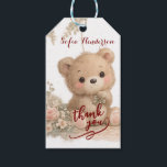 Etiqueta Para Presente blush brown bearfloral watercolour<br><div class="desc">Create a heartwarming first impression with this beautifully designed blush teddy bear baby shower invitation. Featuring an adorable watercolor bear placed at the bottom center, delicate floral accents, and a softly textured pastel balloon, this design blends elegance with sweetness. The gentle blush wash background and clean center space provide the...</div>