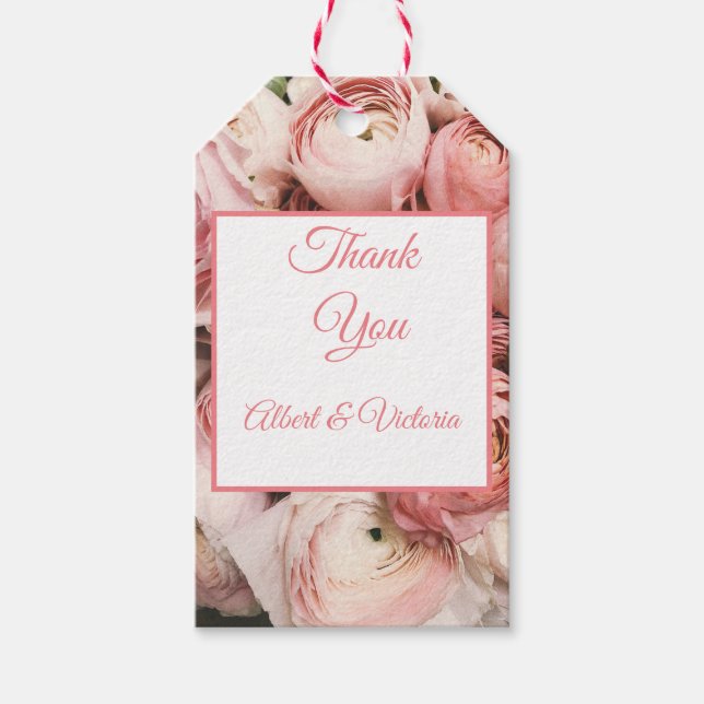 Etiqueta Para Presente Blush Floral (Frente)