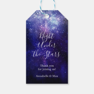 Etiqueta Para Presente Boa Noite sob a Galáxia das Estrelas Obrigado
