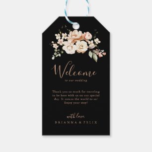 Etiqueta Para Presente Boas-vindas ao Black Formal Royal Floral Wedding