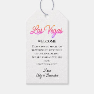 Etiqueta Para Presente Boas-vindas ao Casamento Colorido de Las Vegas Spa