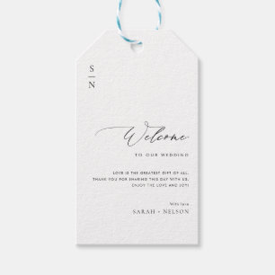 Etiqueta Para Presente Boas-vindas ao casamento de script Elegante simple
