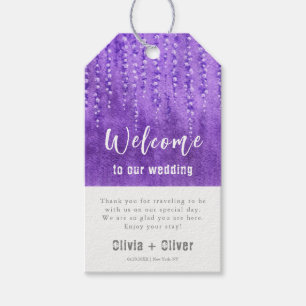 Etiqueta Para Presente Boas-vindas ao Casamento Lilac Lupines