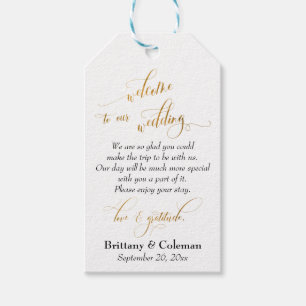 Etiqueta Para Presente Boas-vindas ao casamento personalizado de amor e g