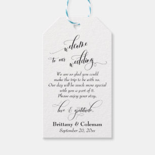 Etiqueta Para Presente Boas-vindas ao casamento personalizado de amor e g