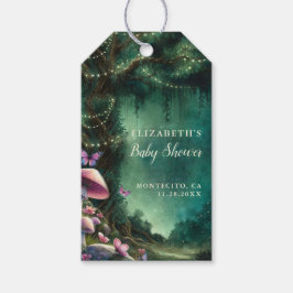 Etiqueta Para Presente Boas-vindas ao Chá de fraldas de Cogumelos Florest