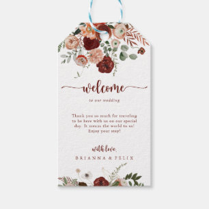 Etiqueta Para Presente Boas-vindas ao Dourado Casamento Floral Colorido R