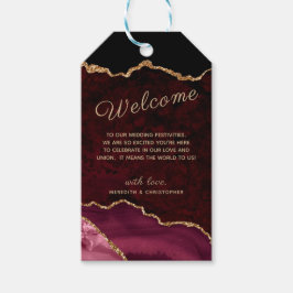 Etiqueta Para Presente Boas-vindas ao Dourado Casamento Glitter da Agata 