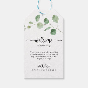 Etiqueta Para Presente Boas-vindas ao Eucalyptus Green Delight